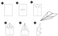 Instructions how to make origami airplane