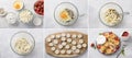 Instructions for making baked cottage cheese gnocchi, collage, step by step, do it yourself, ingredients, cooking steps