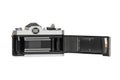 Antique 35mm Camera From Rear With Back Open