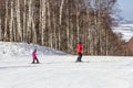 Instructor for children in alpine skiing