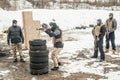 Instructor had firearm tactical shooting training with group of students