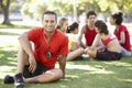 Instructor Running Fitness Boot Camp Royalty Free Stock Photo