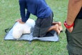 Instructor are training CPR and first aid for Rescue Royalty Free Stock Photo