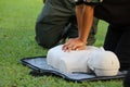 Instructor are training CPR and first aid for Rescue Royalty Free Stock Photo