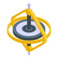 Instrument gyroscope icon, isometric style