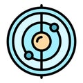 Instrument gyroscope icon color outline vector