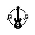 Black solid icon for Instrument, song and appliance