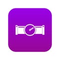 Instrument measures the pressure in the pipe icon digital purple