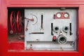 Instrument panel on an old fire truck Royalty Free Stock Photo