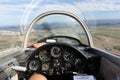 Instrument panel of vintage aircraft Royalty Free Stock Photo