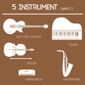 5 instrument part 2 Royalty Free Stock Photo