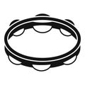 Instrument tambourine icon simple vector. Music drum