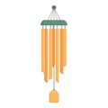 Instrument wind chime icon cartoon vector. Vacation festival