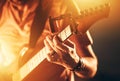 Instrumental Rock Playing Royalty Free Stock Photo