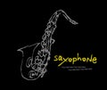 Instruments collection -1:Saxophone Royalty Free Stock Photo