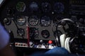 Instruments inside the plane, measuring devices Royalty Free Stock Photo