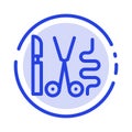 Instruments, Surgery, Tools, Medical Blue Dotted Line Line Icon