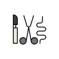 Instruments, Surgery, Tools, Medical Flat Color Icon. Vector icon banner Template