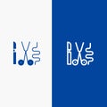 Instruments, Surgery, Tools, Medical Line and Glyph Solid icon Blue banner Line and Glyph Solid icon Blue banner