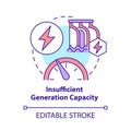 Insufficient generation capacity concept icon