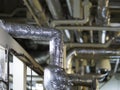 Insulated Ceiling Pipes inside engine room