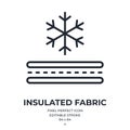 Insulated fabric editable stroke outline icon isolated on white background flat vector illustration. Pixel perfect. 64 x 64