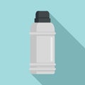 Insulated flask icon, flat style Royalty Free Stock Photo