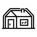 Insulated house icon, outline style