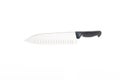 Insulated kitchen knife at an angle. Large chef's knife at an angle. Chef's knife isolate.