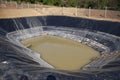 Insulated leachate pond part of landfill