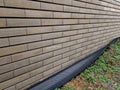 insulating film at the base of the wall protects against moisture. Royalty Free Stock Photo