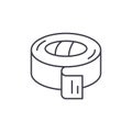 Insulating tape line icon concept. Insulating tape vector linear illustration, symbol, sign Royalty Free Stock Photo