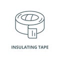 Insulating tape vector line icon, linear concept, outline sign, symbol Royalty Free Stock Photo