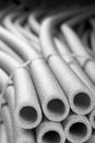 Insulation for pipes macro Royalty Free Stock Photo