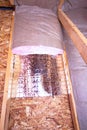 Insulation Stages of Attic Royalty Free Stock Photo