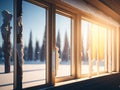 Insulation window frames with doubletriple. ai generative Royalty Free Stock Photo