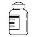 Insulin bottle icon, outline style