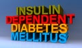 Insulin dependent diabetes mellitus on blue