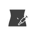 Insulin injecting vector icon