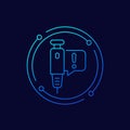 insulin injection icon, linear design