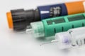 Insulin injection needle or pen for use by diabetics