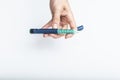 Insulin injector pen, Medicine, diabetes, glycaemia, health care and people concept.