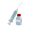 Insulin needle syringe vector