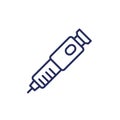 insulin pen icon, line vector