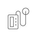 Insulin pump line outline icon