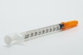 Insulin syringe isolated Royalty Free Stock Photo