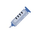 An insulin syringe. Treatment of diabetes. The cure and the vaccine