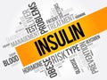 Insulin word cloud collage, health concept background Royalty Free Stock Photo