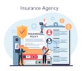 Insurance agency concept. Idea of security and protection
