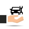 Insurance car support tool graphic
